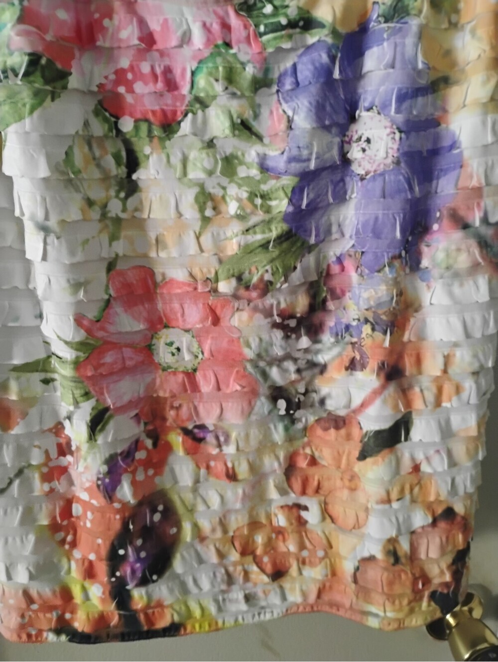 moa moa Woman Floral Ruffle Tank Top - Picture 7 of 8